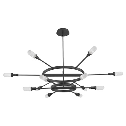 Oxygen Lighting SPERANO 3-6119-15 Vintage Chandelier 60 inch - Matte Black