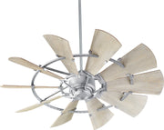 Quorum WINDMILL 95210-9 Modern Farmhouse Ceiling Fan, 52 inch, 10 Blade - Galvanized, Weathered Oak