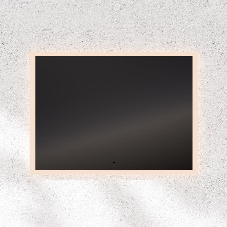 Oxygen Starlight 3-0604-15 Lighted LED Mirror 48 Inch x 48 Inch Square  - Black