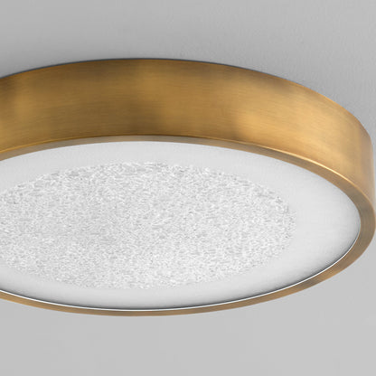 Oxygen Lighting Floe 3-655-56 Ceiling Mount, UL Damp Rated, Brushed Brass