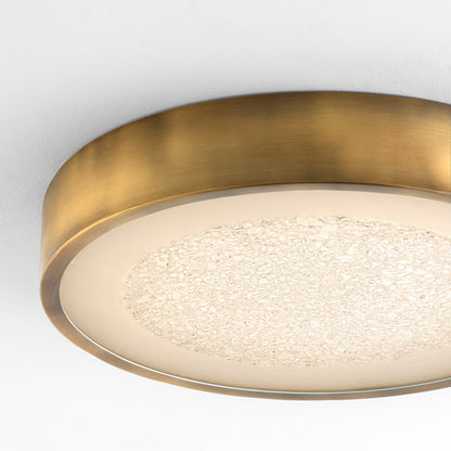 Oxygen Lighting Floe 3-655-56 Ceiling Mount, UL Damp Rated, Brushed Brass