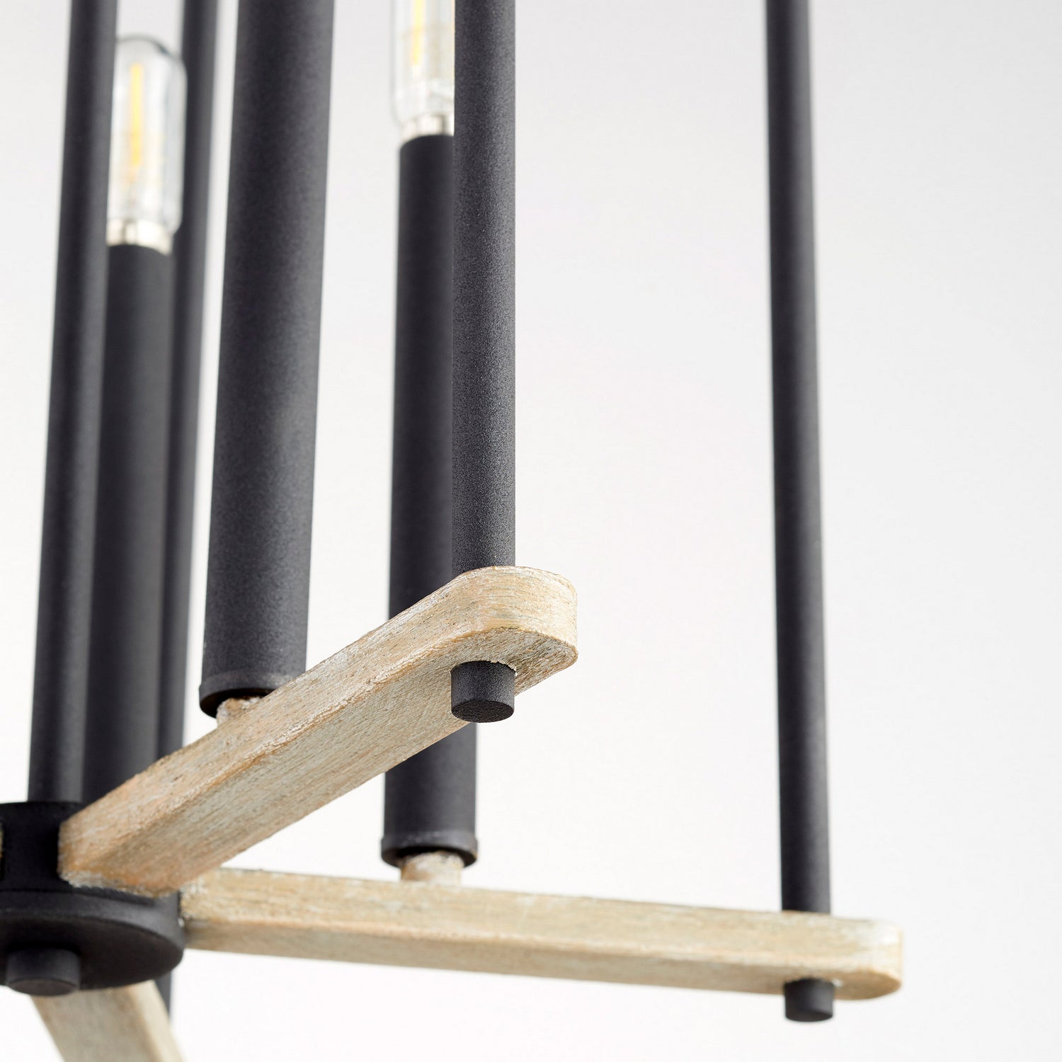 Quorum Silva 8134-5-69 Entry - Textured Black W/ Weathered Oak Finish