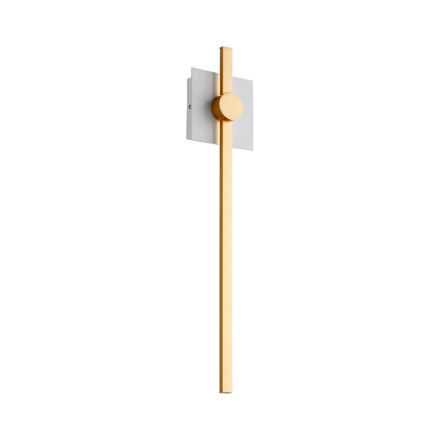 Oxygen Zora 3-50-650 Vanity LED Sconce Light 24 Inch with White Acrylic Lens 3000K Modern  - White W/ Industrial Brass