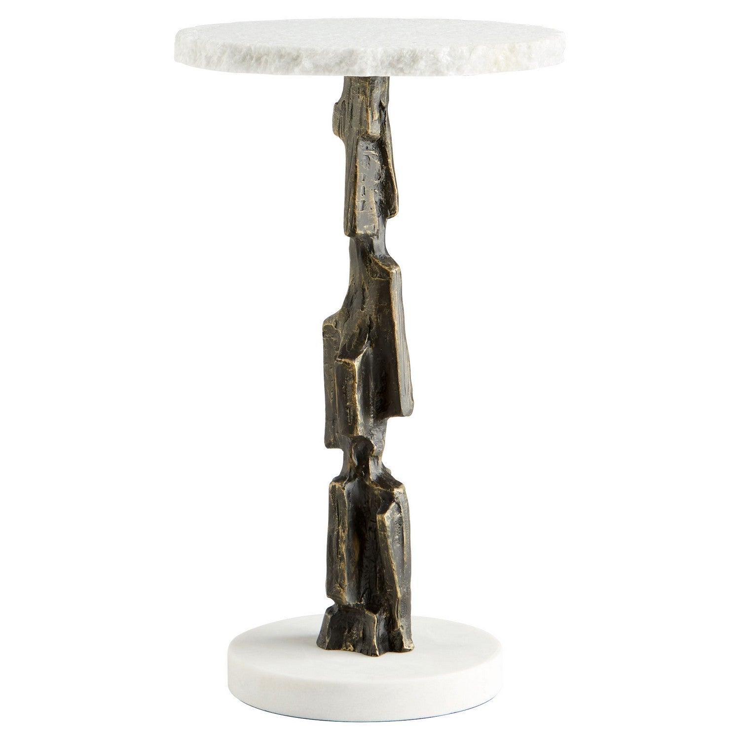 Cyan Design 11442 Amida Side Table - Bronze - White