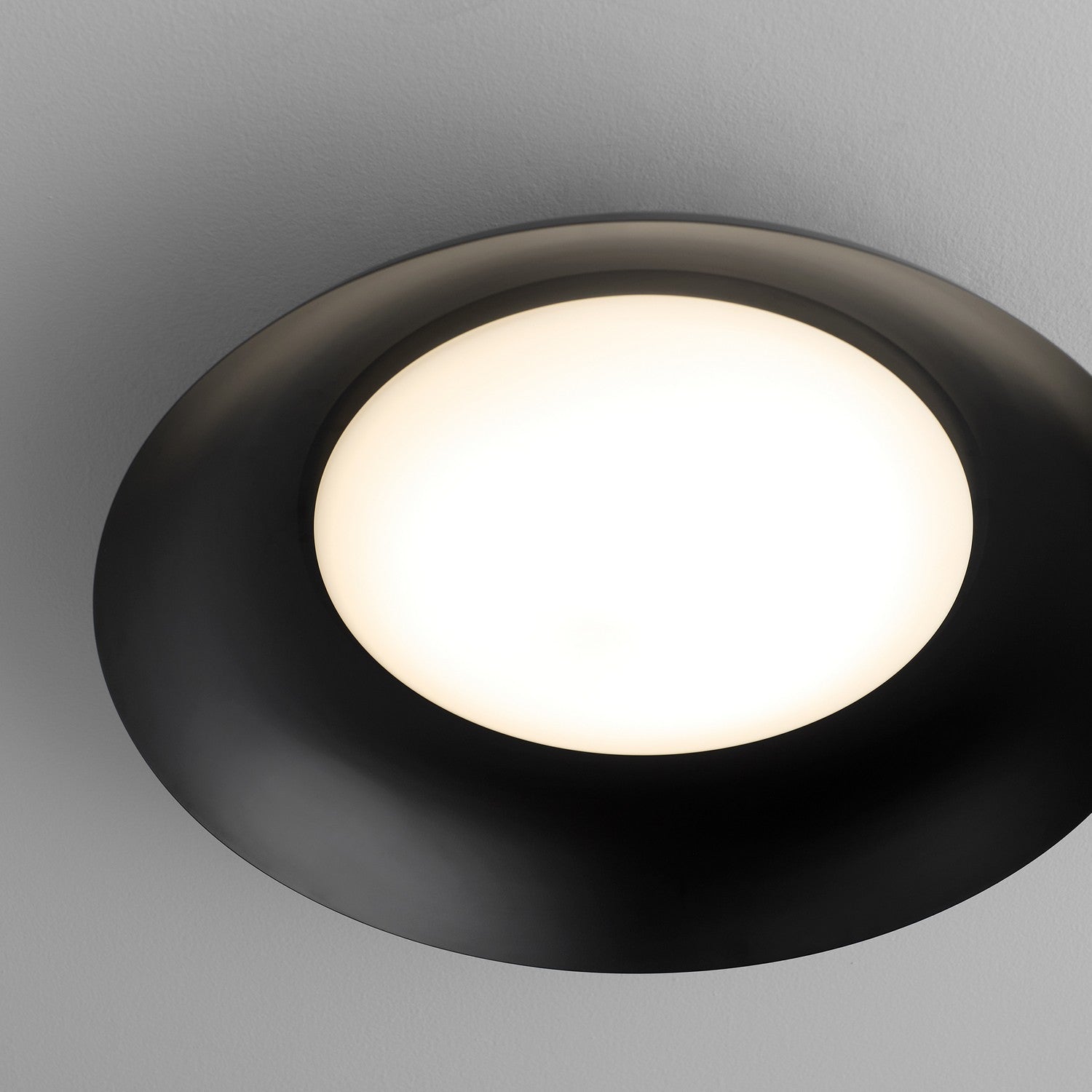 Oxygen Bongo 3-679-15 Flush Ceiling Light Fixture - Black