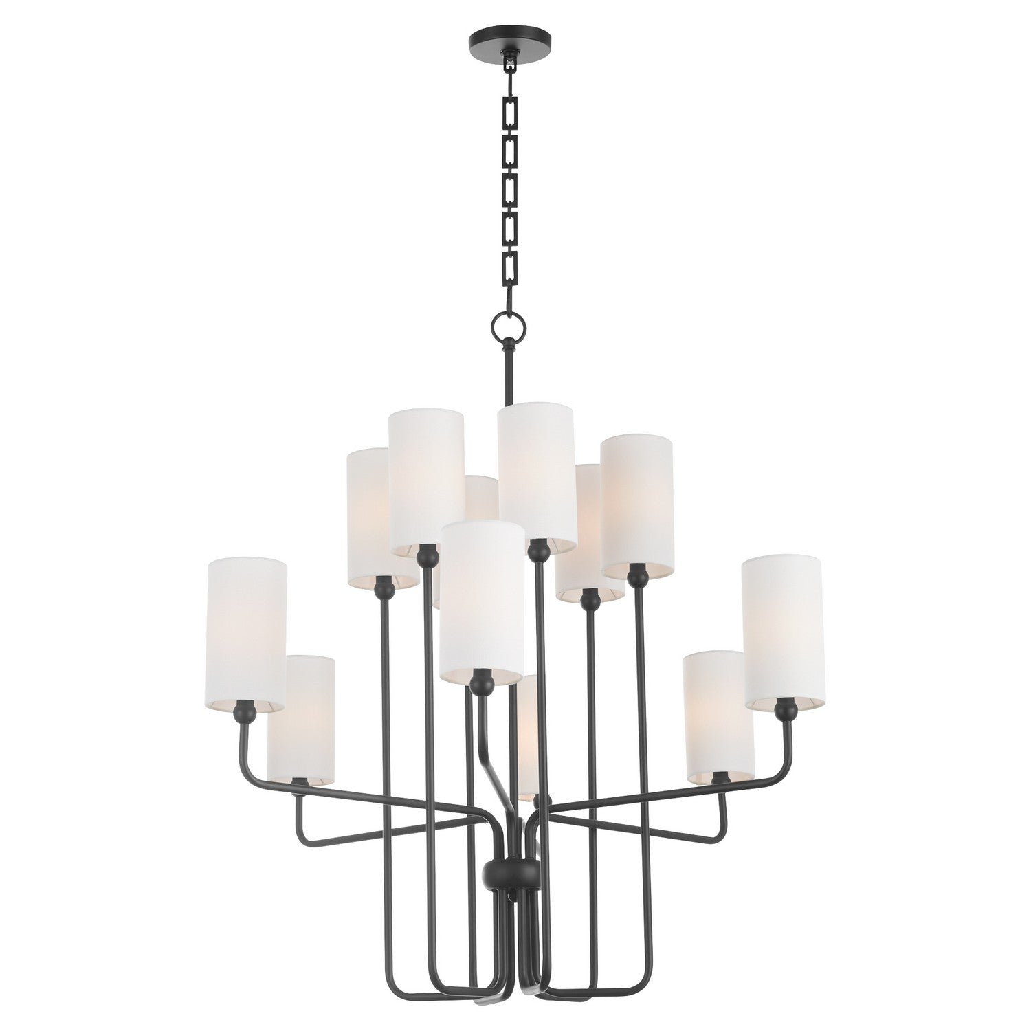 Quorum Charlotte 698-12-59 Chandelier - Matte Black