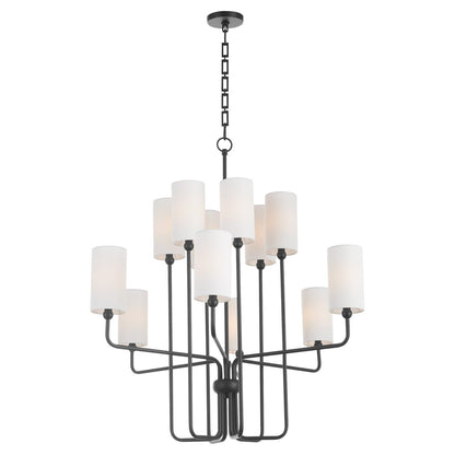 Quorum Charlotte 698-12-59 Chandelier - Matte Black