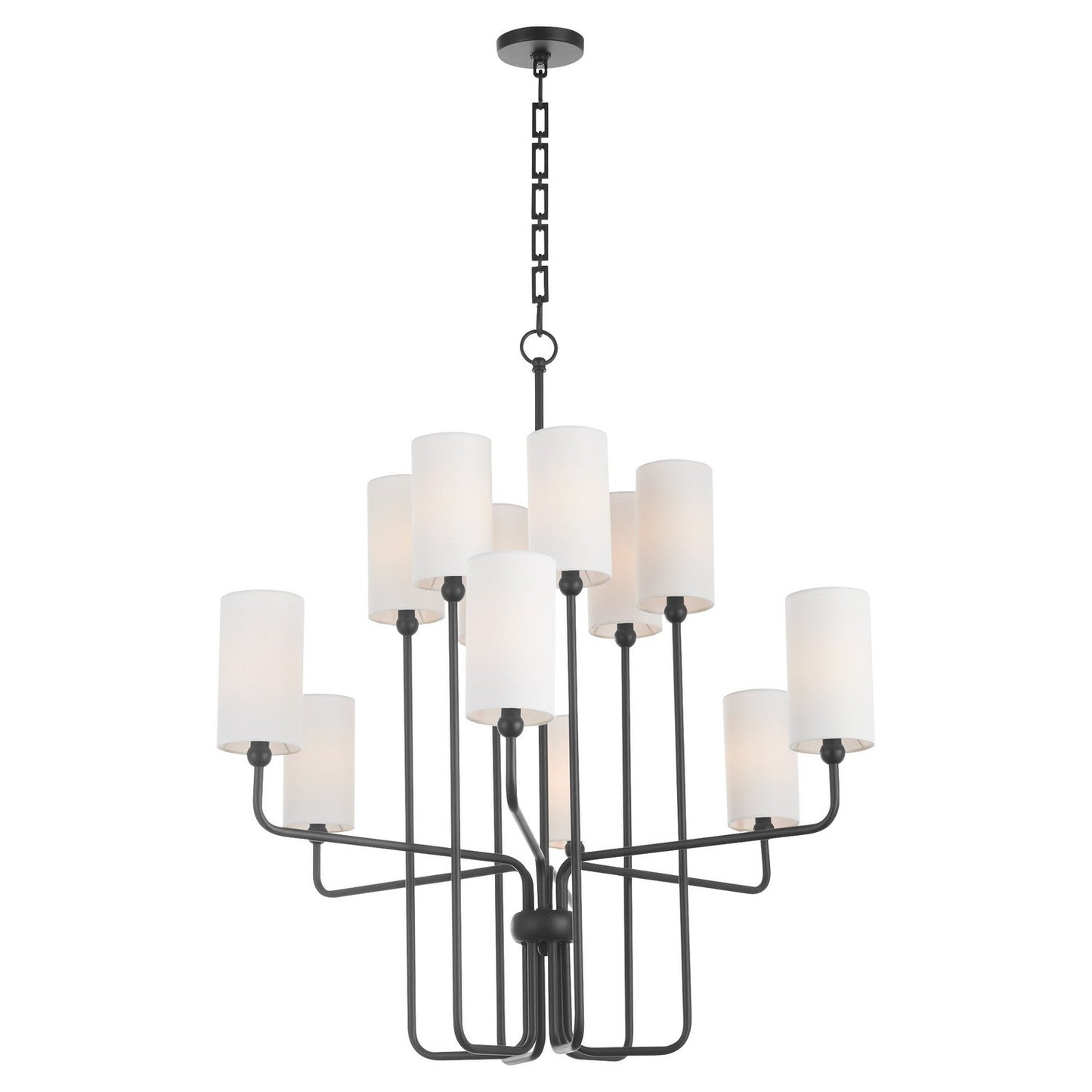 Quorum Charlotte 698-12-59 Chandelier - Matte Black