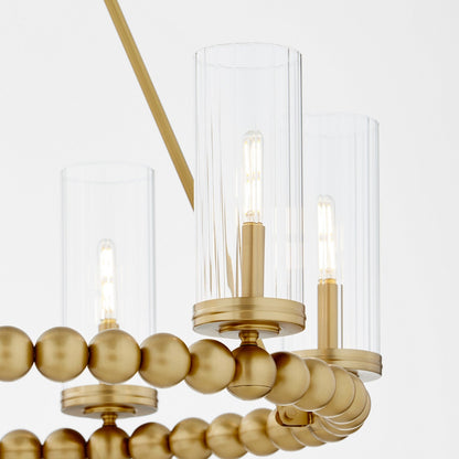 Quorum Lee Boulevard 661-6-80 Chandelier - Aged Brass
