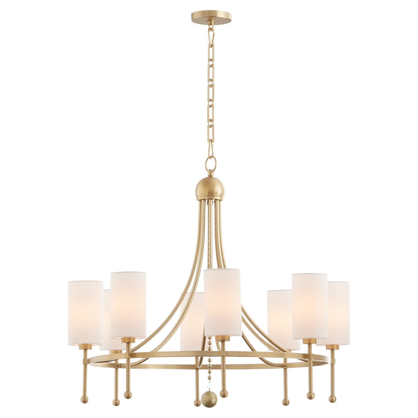 Quorum Lee Boulevard 664-8-80 Chandelier - Aged Brass