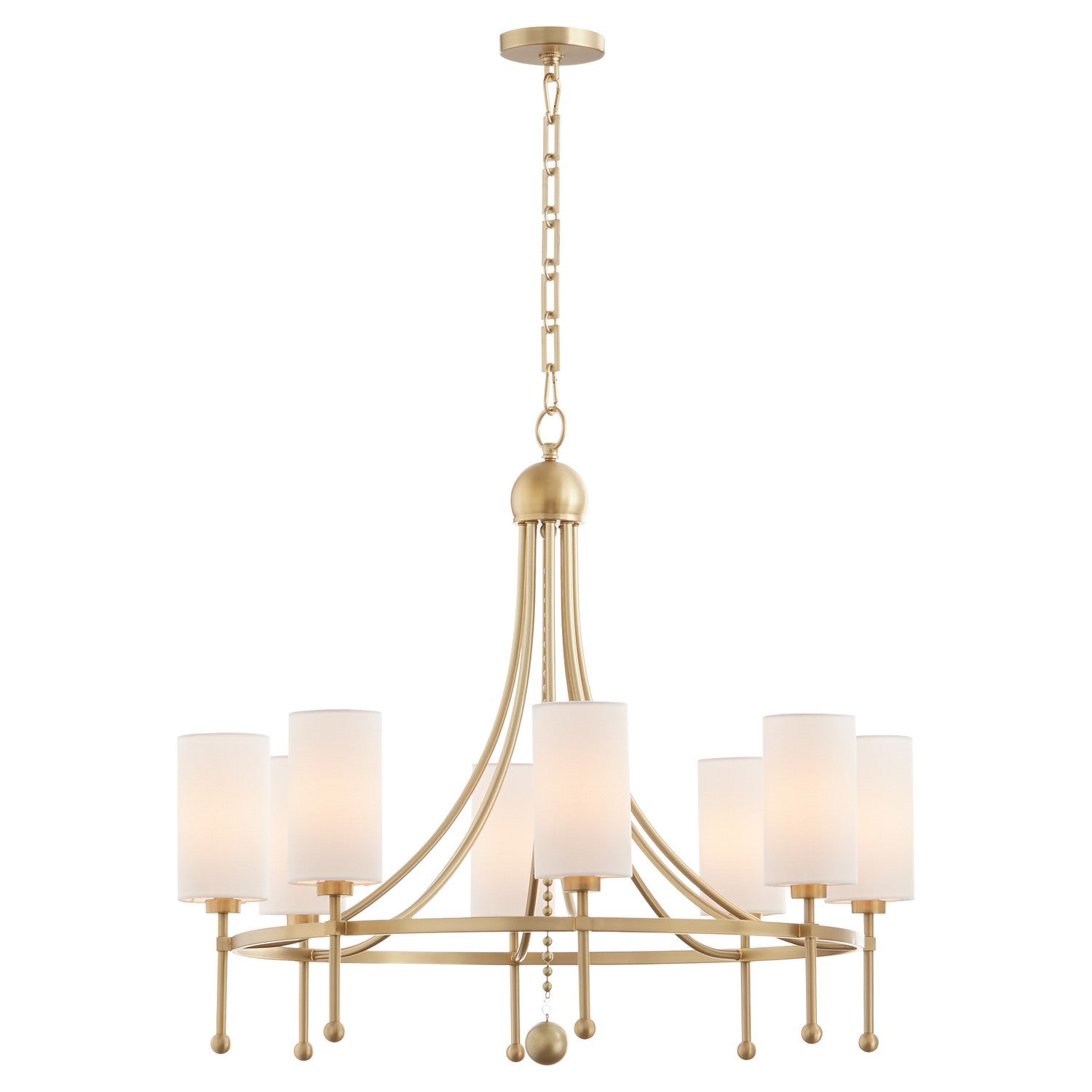 Quorum Lee Boulevard 664-8-80 Chandelier - Aged Brass