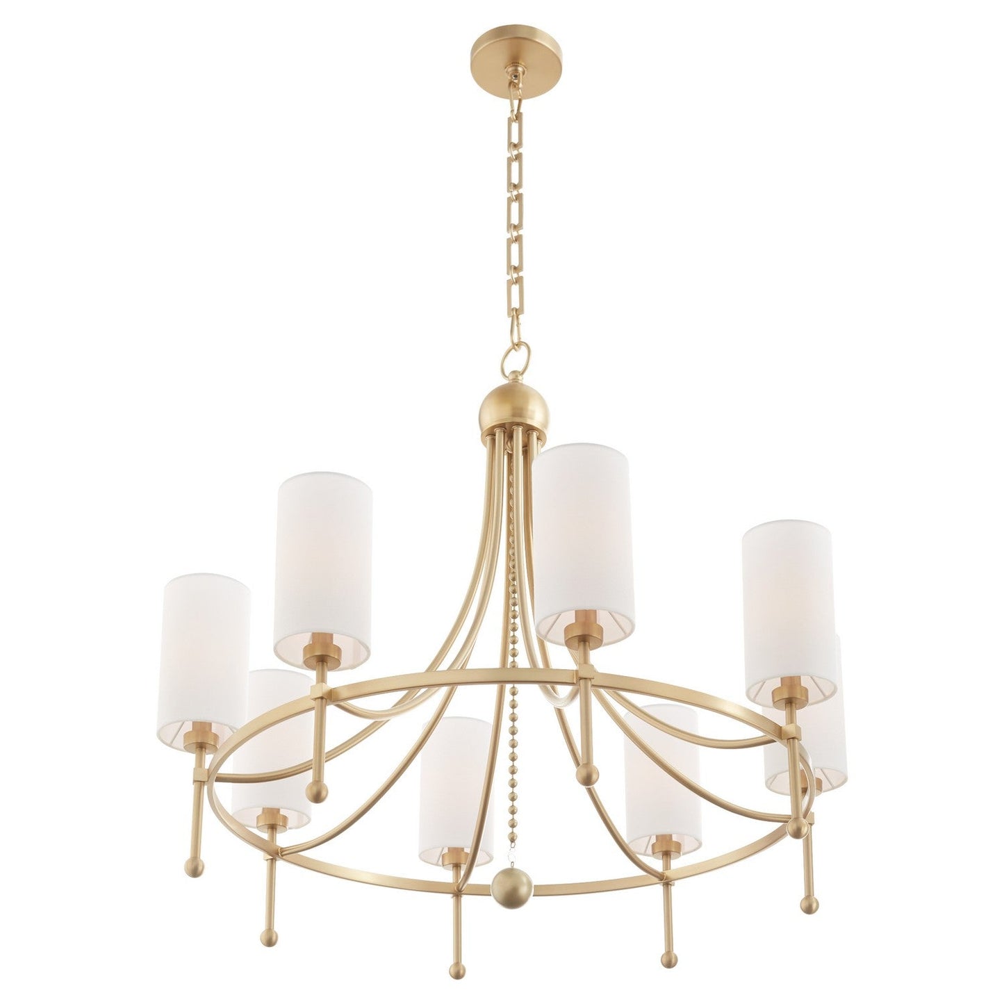 Quorum Lee Boulevard 664-8-80 Chandelier - Aged Brass