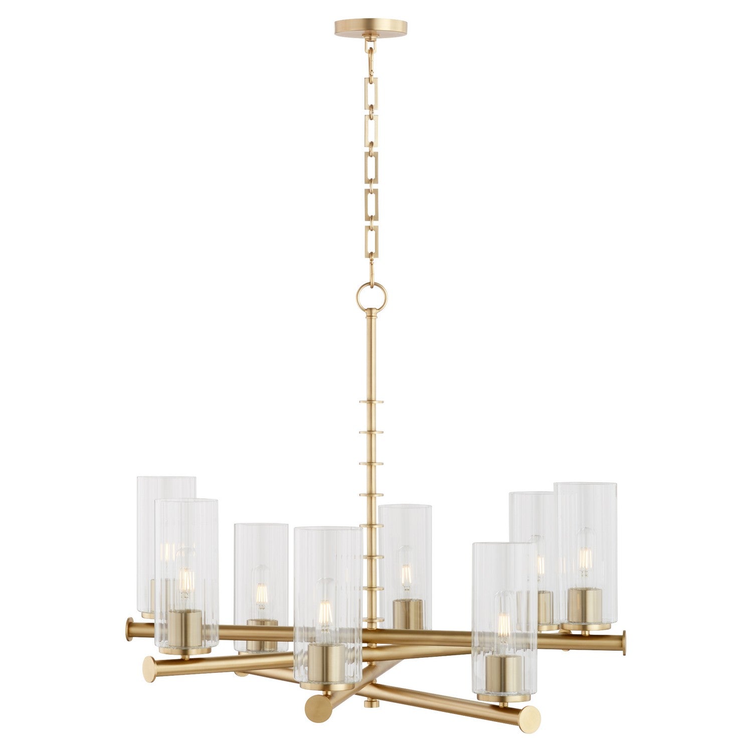 Quorum Juniper 641-8-80 Chandelier - Aged Brass