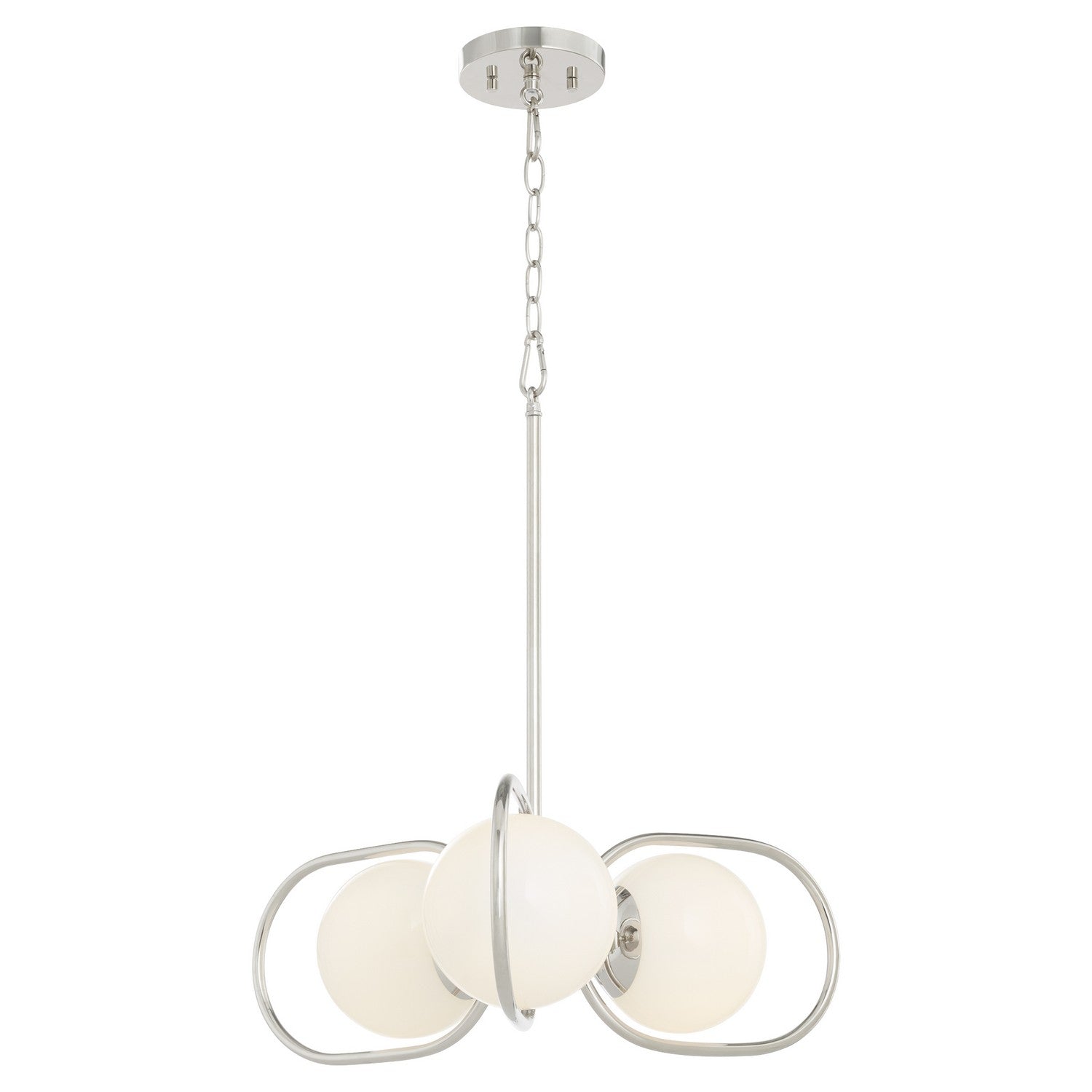 Quorum Belmont 6137-3-62 Chandelier - Polished Nickel