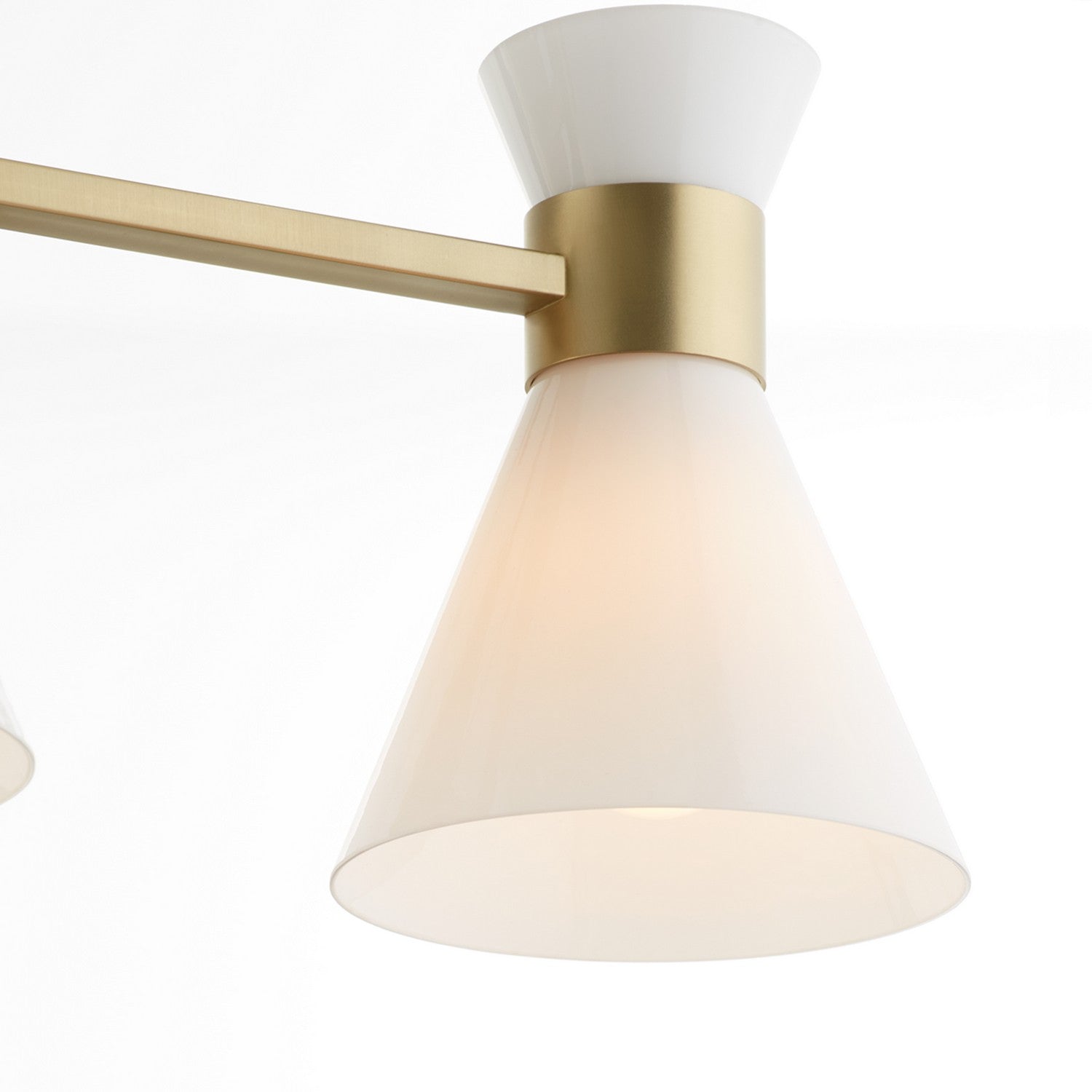 Quorum Beldar 5119-1-80 Wall Mount - Aged Brass W/ Gloss Opal