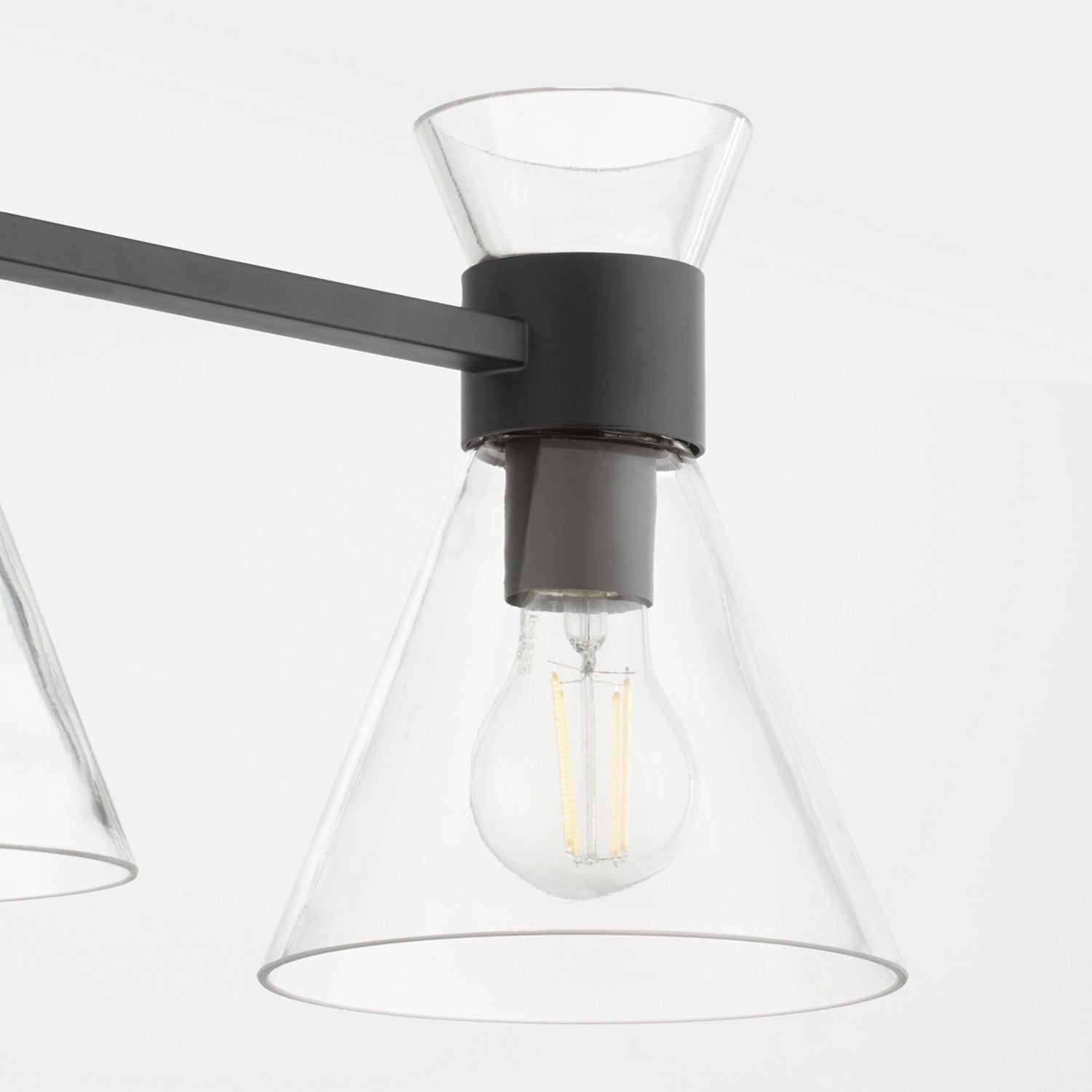 Quorum Beldar 5119-3-259 Vanity - Matte Black W/ Clear Glass