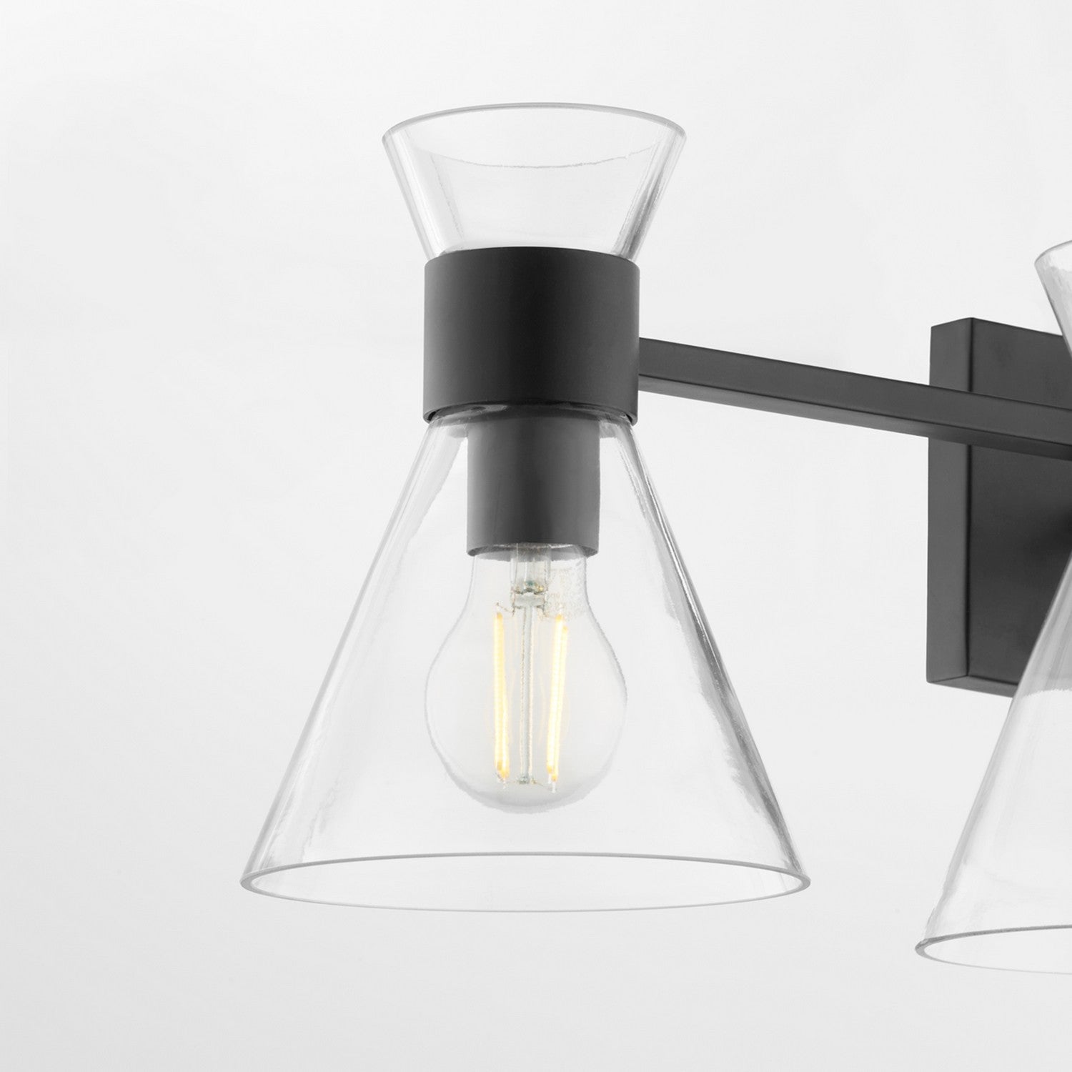 Quorum Beldar 5119-4-259 Vanity - Matte Black W/ Clear Glass