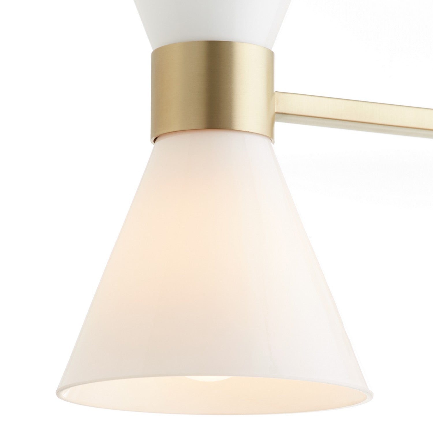 Quorum Beldar 5119-4-80 Vanity - Aged Brass W/ Gloss Opal