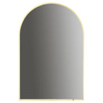 Oxygen Lighting AVIOR 3-0105-55 Arched LED Lighted Mirror 24x36 Inch - Brushed Brass