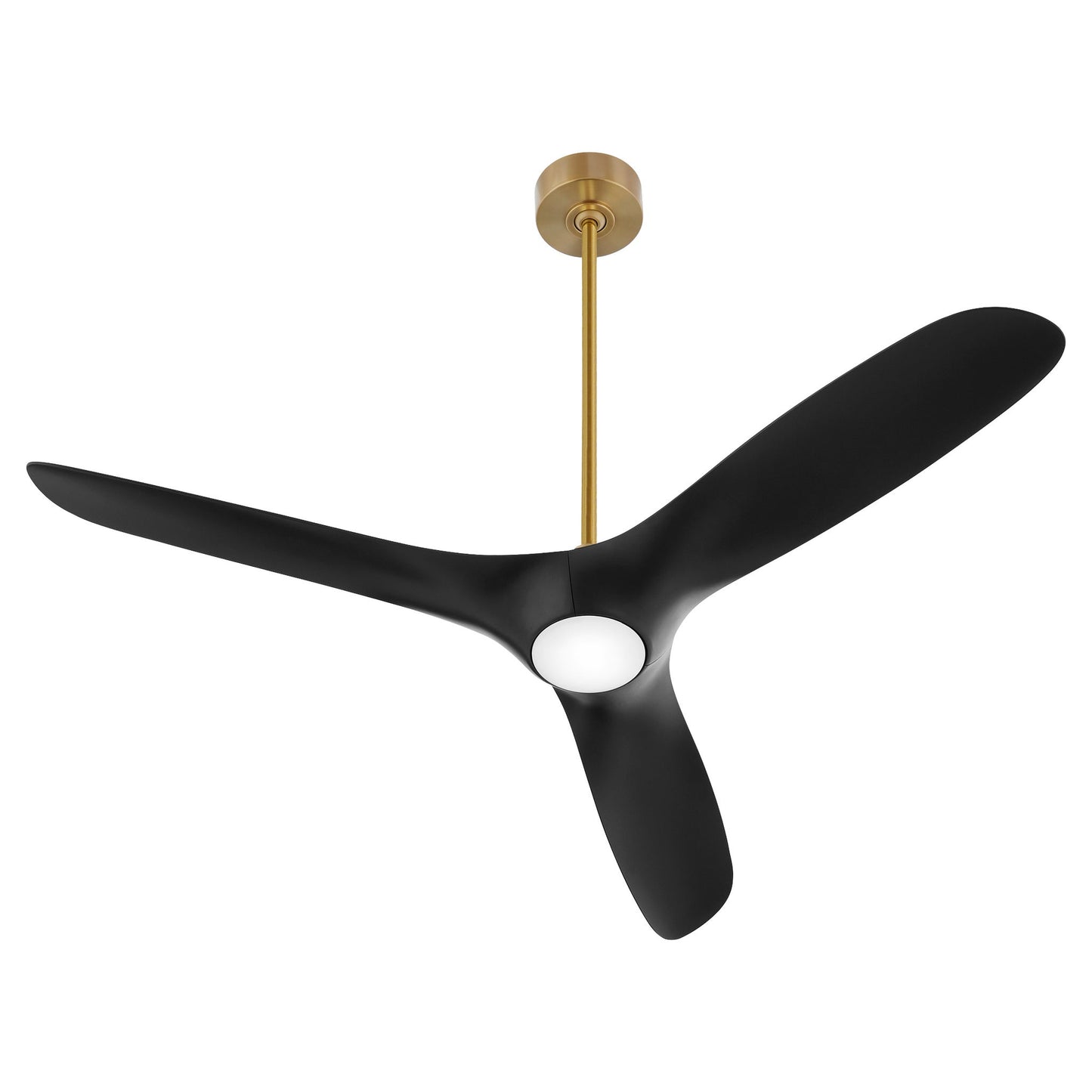 Oxygen PROVINCE 3-122-1540 Smart Ceiling Fan 56 Inch with Wall Control - Aged Brass with Black fan blades