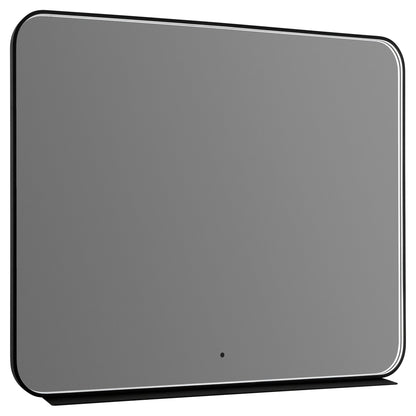 Oxygen Avior 3-0103-15 Bathroom Vanity LED Lighted Mirror 36x36 Inch - Black