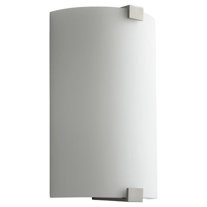 Oxygen SIREN 3-563-40124 Wall Sconce Light Fixture 4000K - Satin Nickel, White Opal Glass