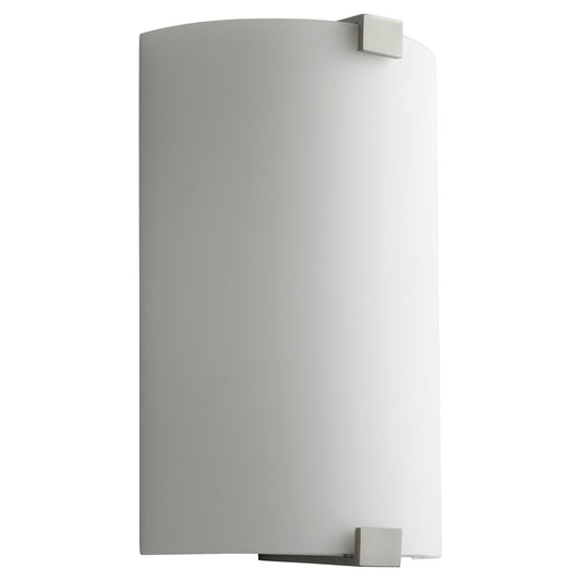 Oxygen SIREN 3-563-40124 Wall Sconce Light Fixture 4000K - Satin Nickel, White Opal Glass