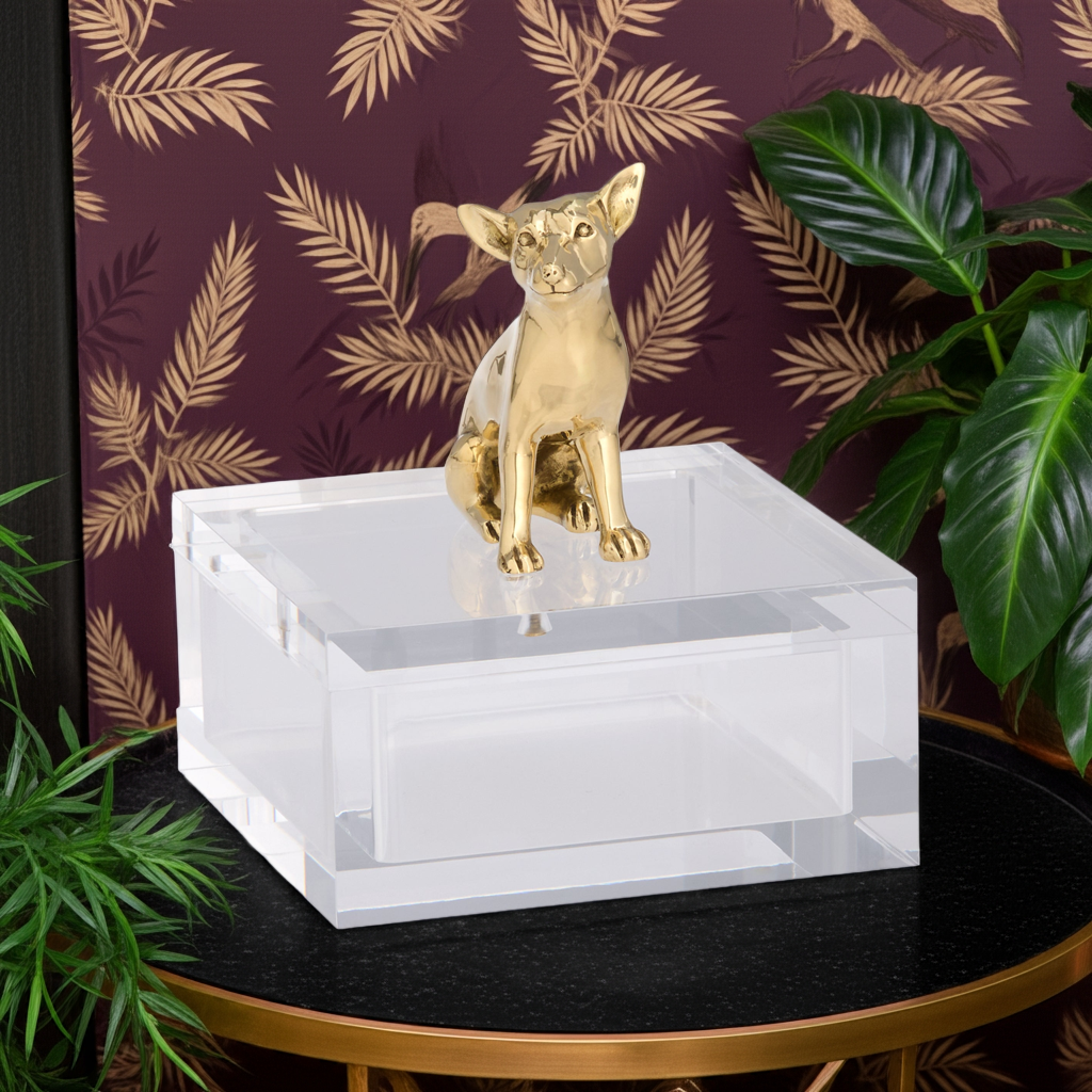 Cyan Design Lago 12263 Box, Clear|Brass