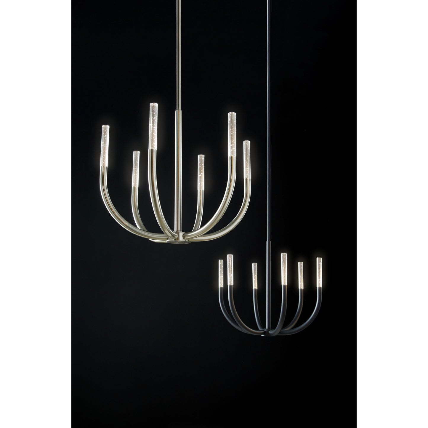 Oxygen Presto! 3-657-24 Modern Chandelier - Satin Nickel