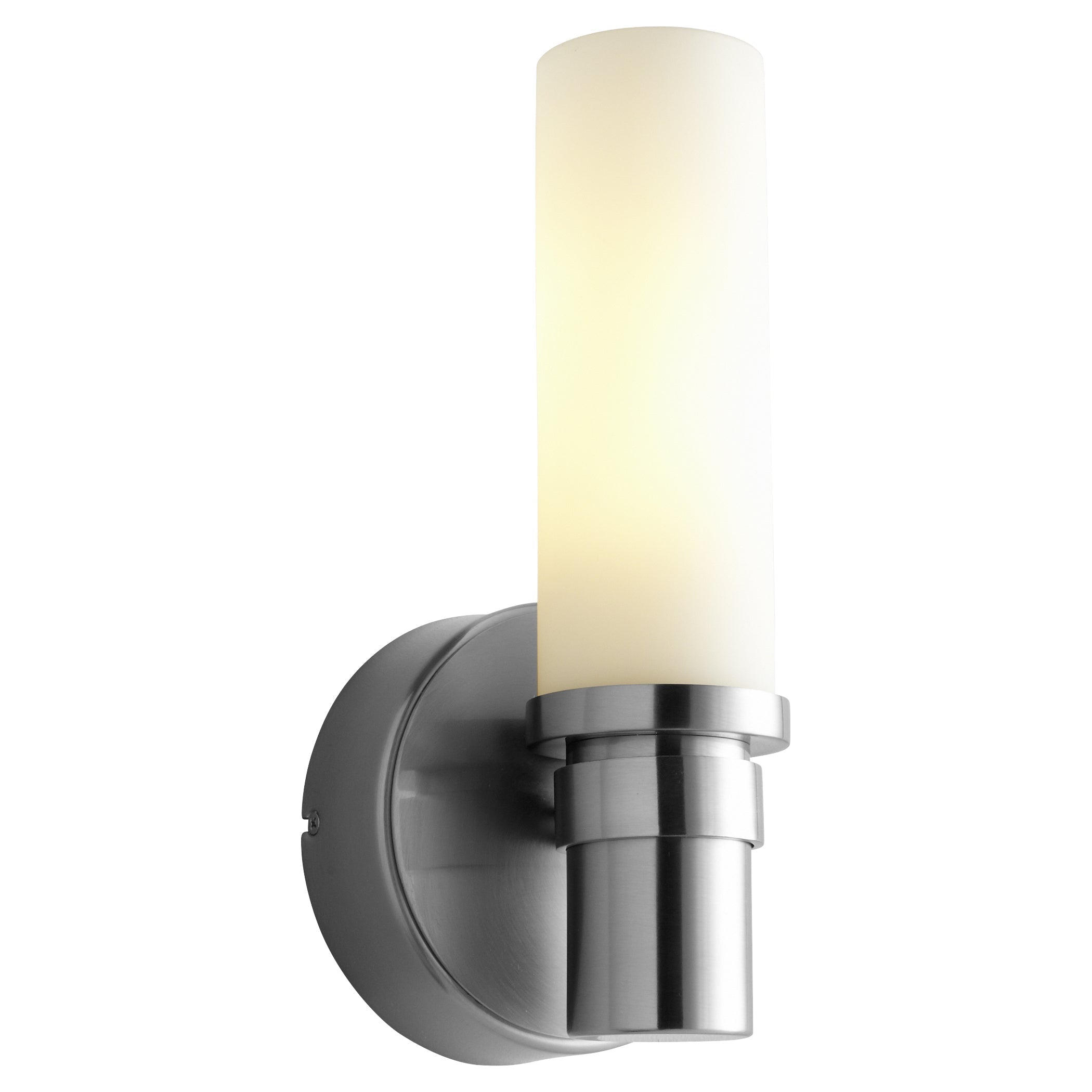 Oxygen Pebble 2-5156-124 LED Wall Sconce Light with Glass Lens Transitional - Satin Nickel