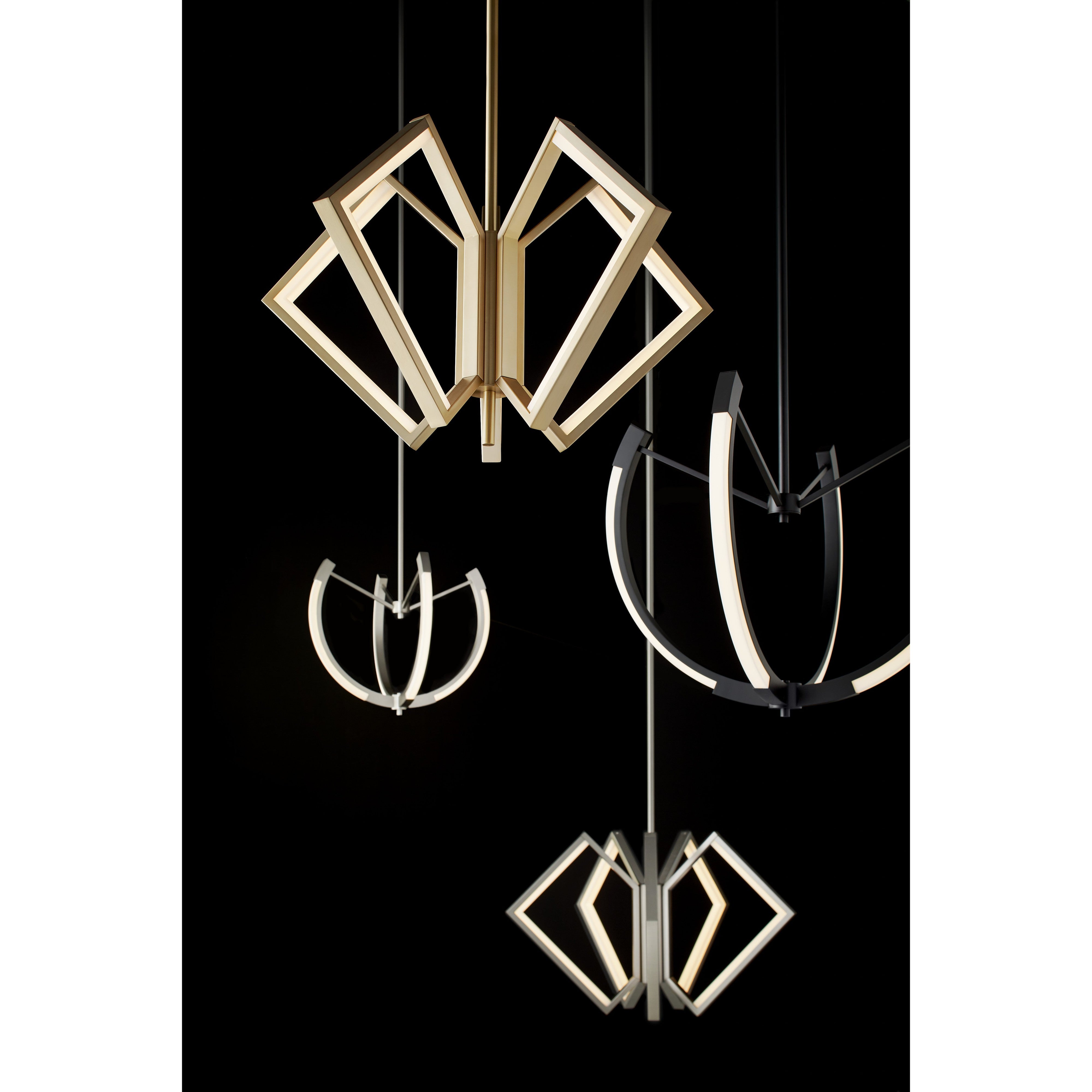 Oxygen ACADIA 3-6143-24 Contemporary Modern LED 30 Inch Chandelier 3000K - Satin Nickel