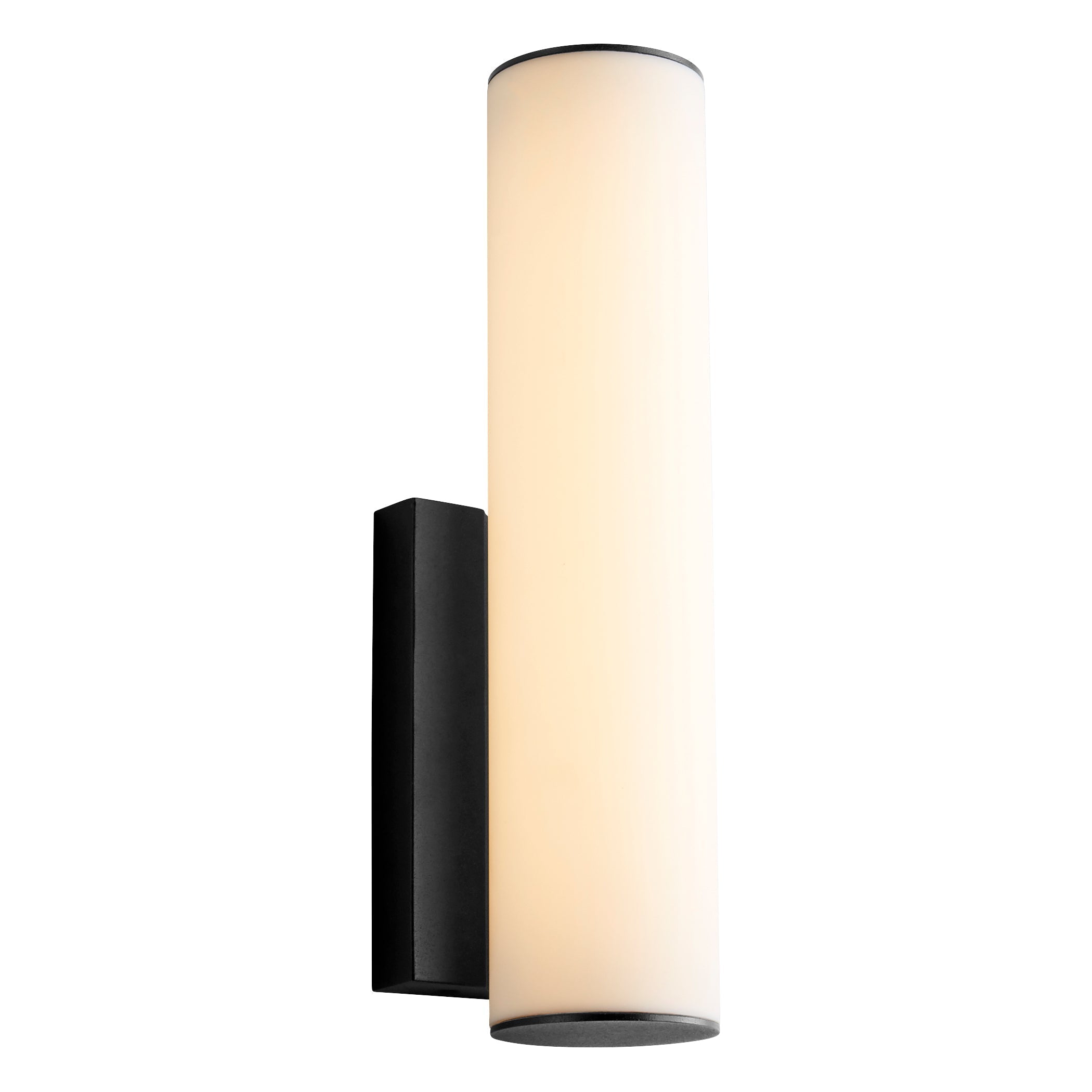 Oxygen FUGIT 3-5010-15 Cylinder Wall Sconce LED Light 12 Inch White Acrylic Lens 3000K - Black