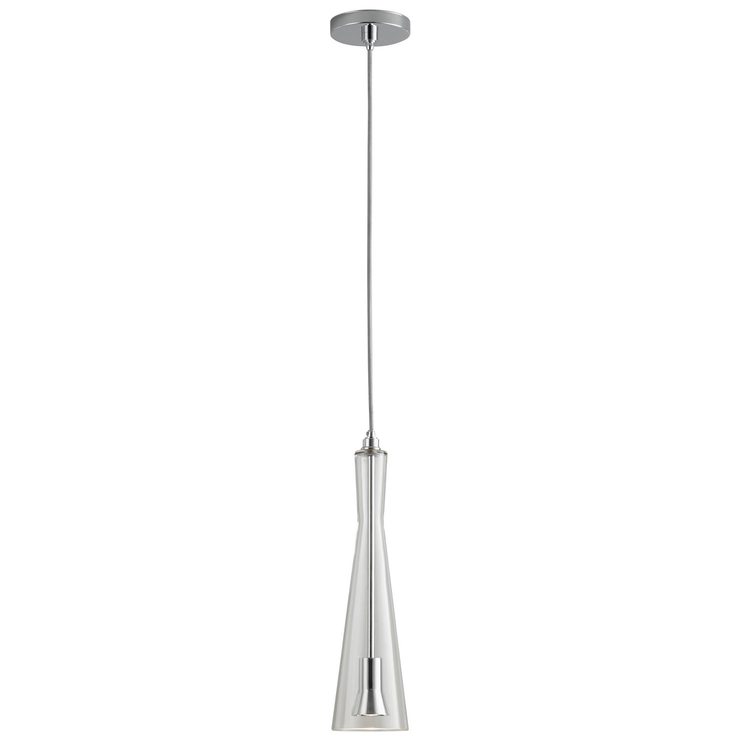 Oxygen Cornet 3-651-14 Pendant Light Fixture - Polished Chrome, Clear Glass