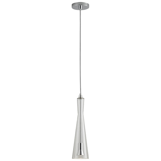 Oxygen Cornet 3-651-14 Pendant Light Fixture - Polished Chrome, Clear Glass