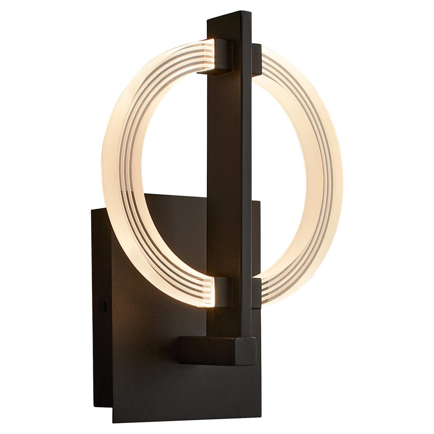 Oxygen ARENA 3-5014-15 Modern Wall Sconce Light Fixture - Black