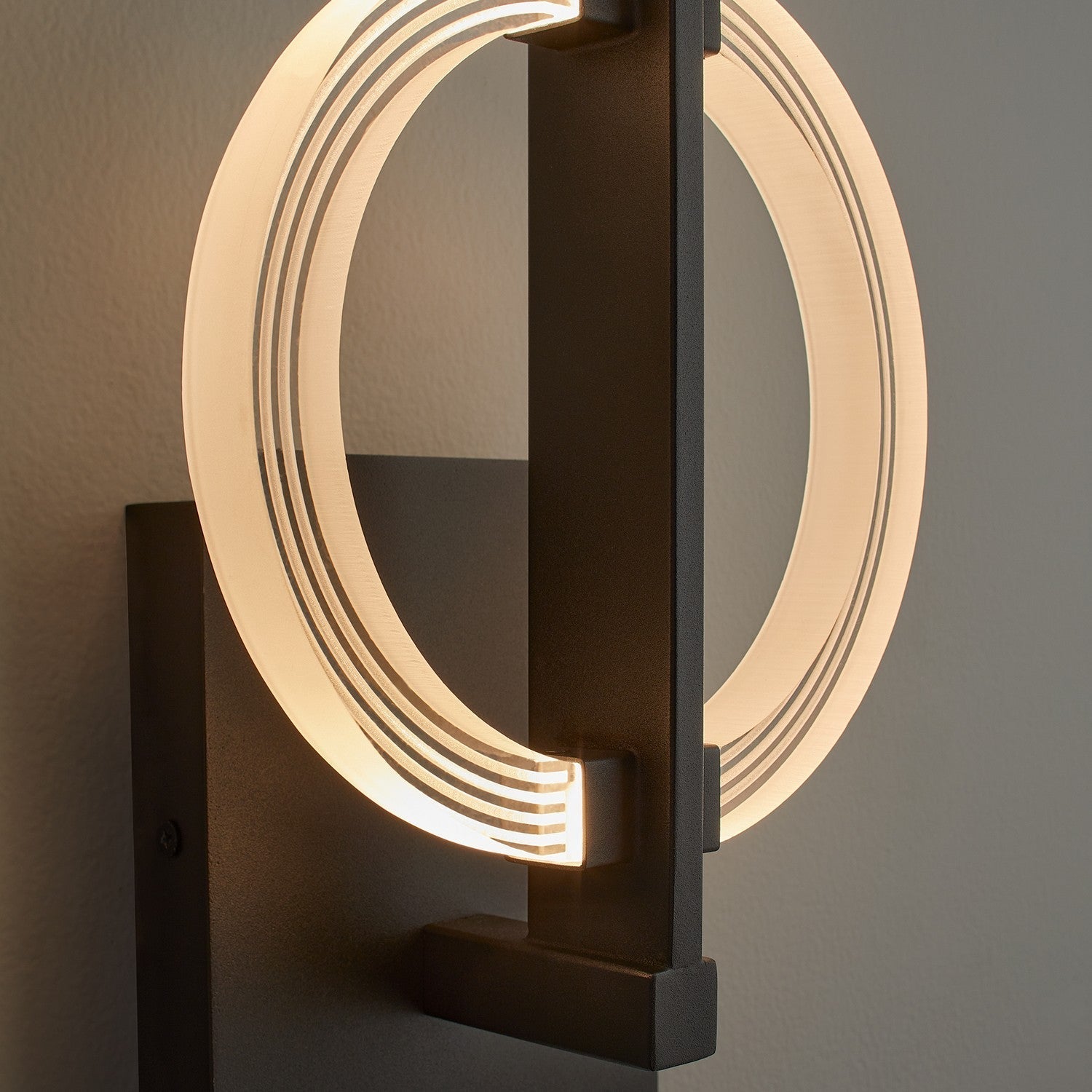 Oxygen ARENA 3-5014-15 Modern Wall Sconce Light Fixture - Black