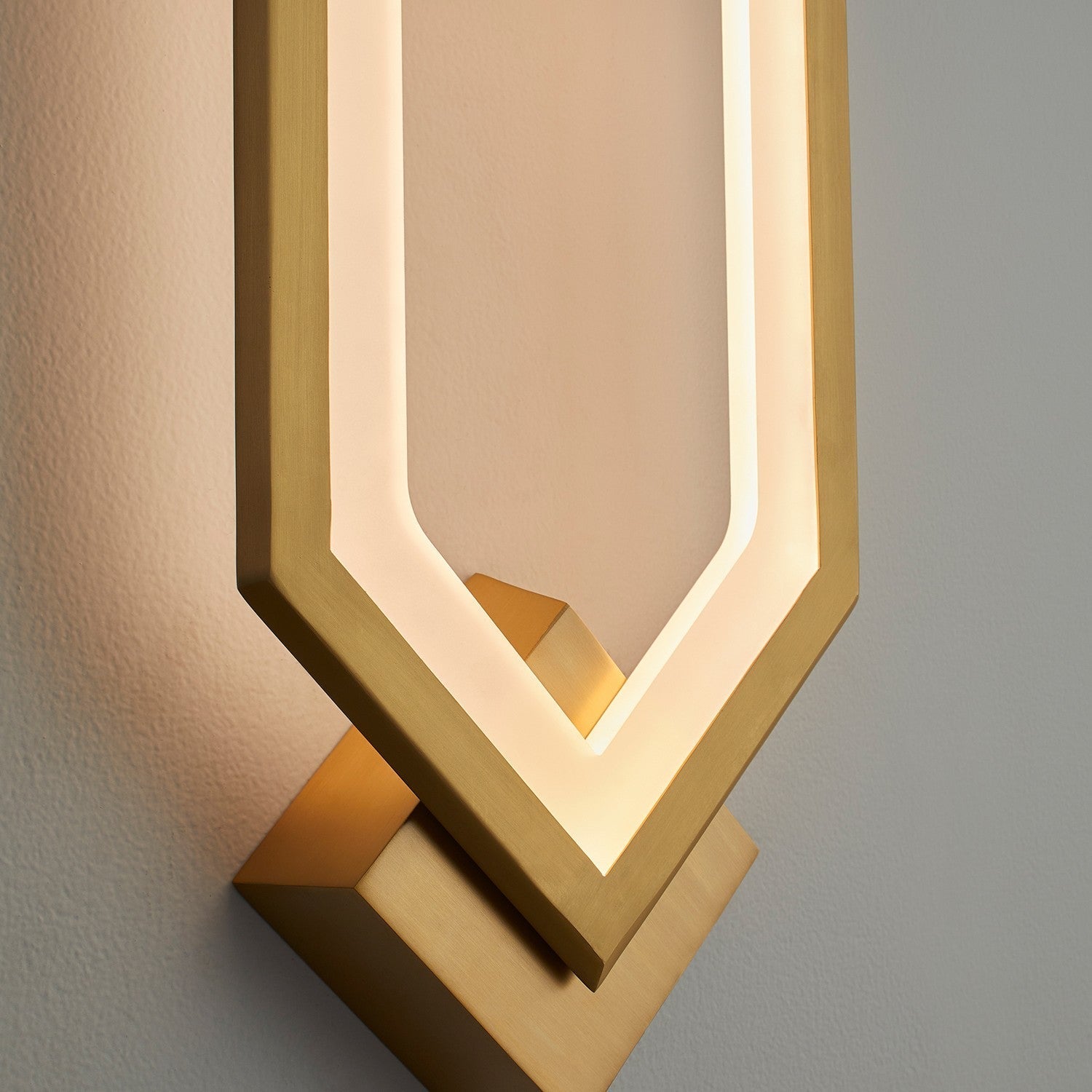 Oxygen Aegis 3-59-40 Contemporary Modern LED Wall Sconce Light - Aged Brass