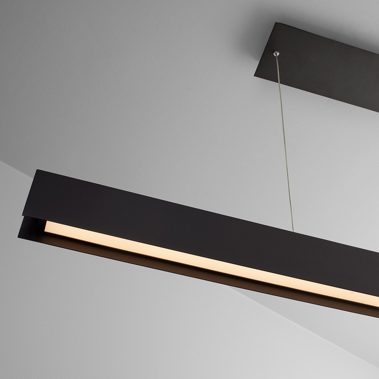 Oxygen Brio 3-6018-15 Linear LED Pendant 46 Inch Modern Industrial - Black