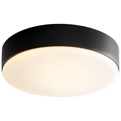 Oxygen JOURNEY 3-623-15 Round Flush Mount Ceiling Light Fixture, 14 Inch - Black
