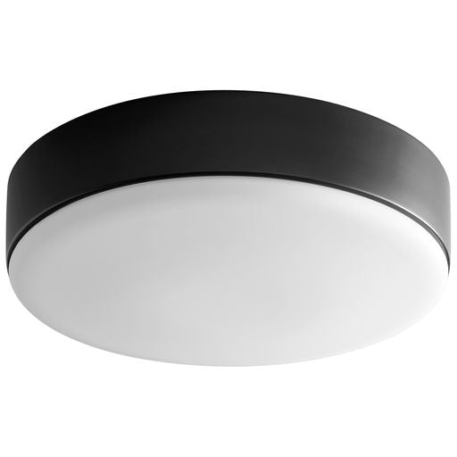 Oxygen JOURNEY 3-623-15 Round Flush Mount Ceiling Light Fixture, 14 Inch - Black